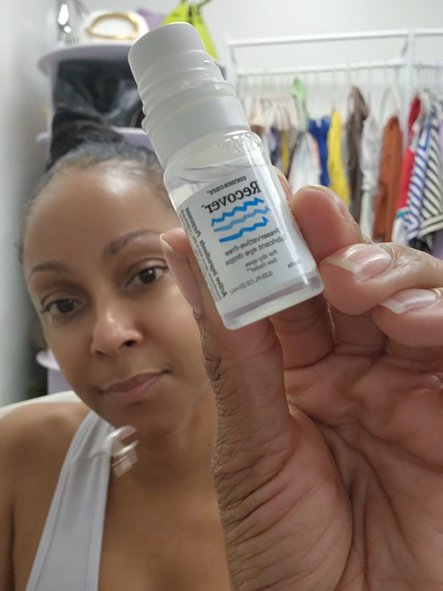 TikTok post by @anngeemack for CorneaCare. Caption reads: @CorneaCare #EyeDrops #ThickEyeDrops #EyeCare....