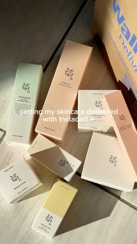 Instagram post by @skin.su for Instacart. Caption reads: [...] to stay in & cozy for the night🌙 with....