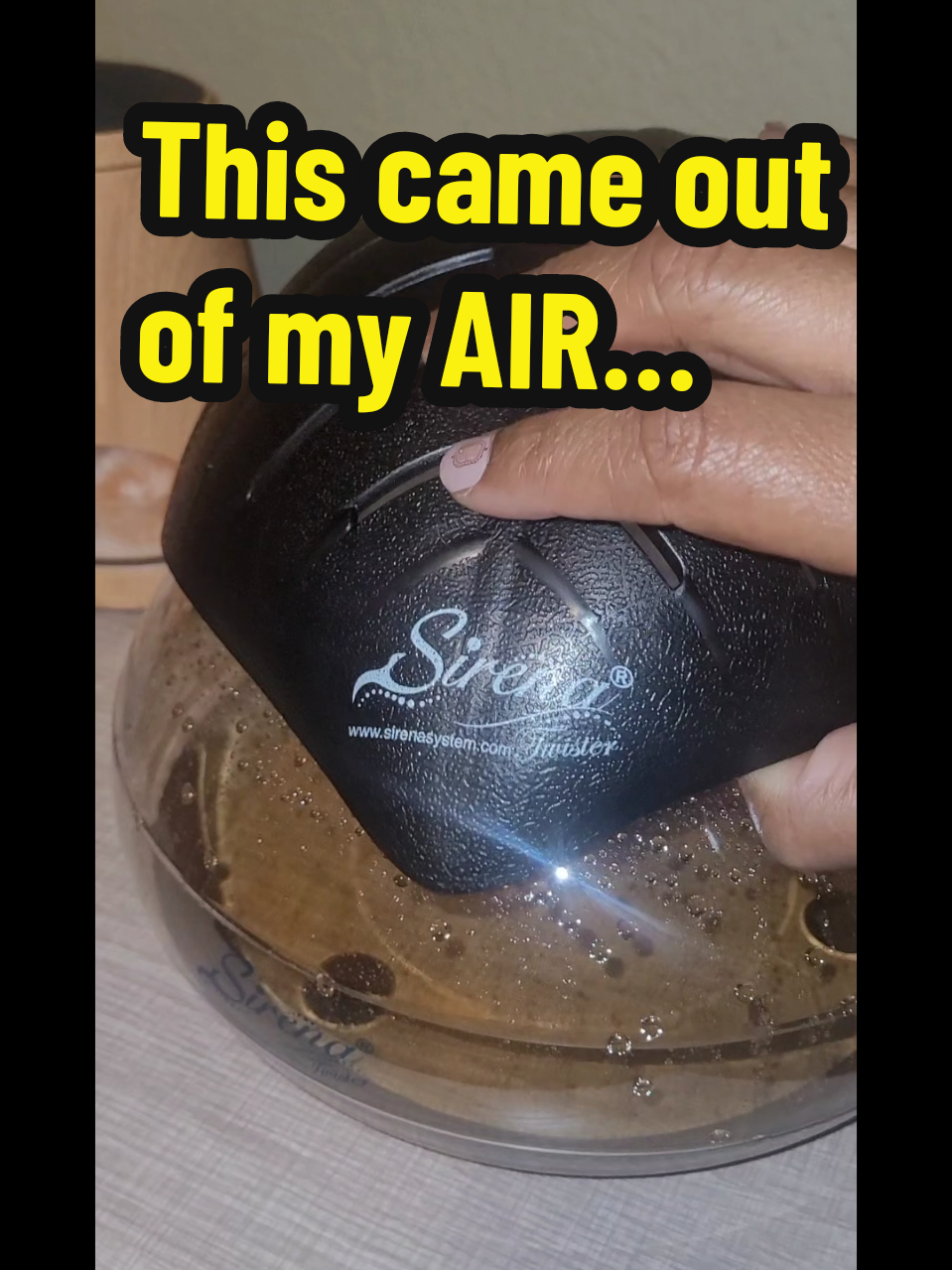 TikTok post by @reesycasi for Sirena Inc. Caption reads: [...] have to deal with dusty filters. @Sirena Inc....