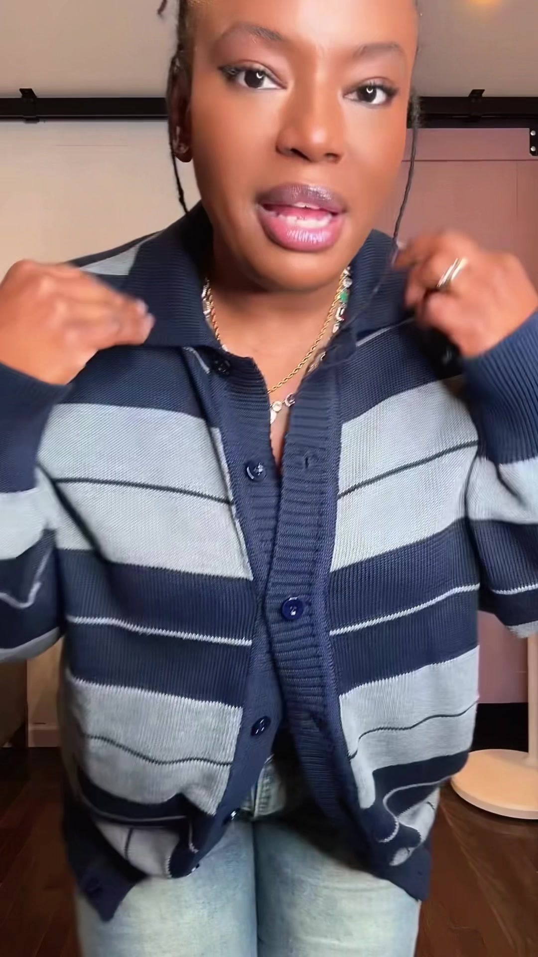 TikTok post by @theelboogy for FB County Cosmetics. Caption reads: Long Sleeve Charlie Brown Shirt @FB County....