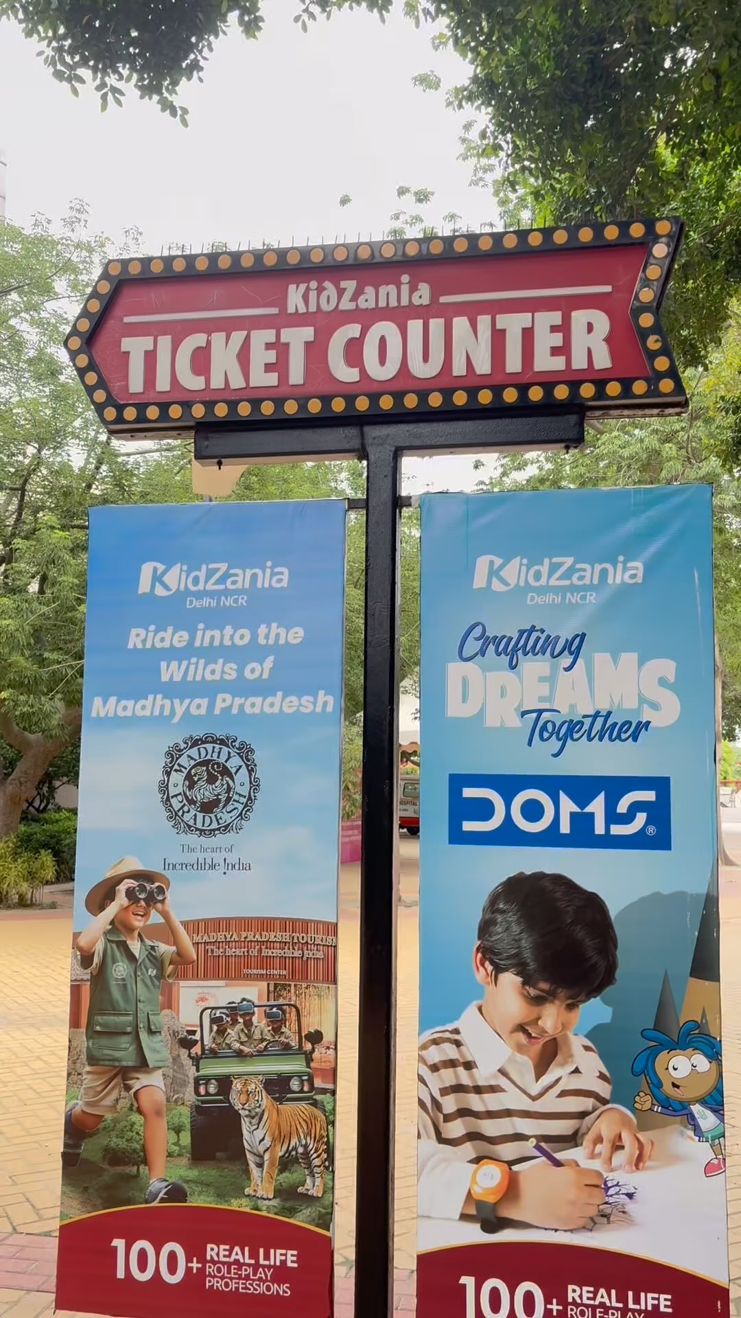Instagram post by @gaganpreetk.98 for KidZania. Caption reads: [...] to pilots – they can be it all at KidZania!....