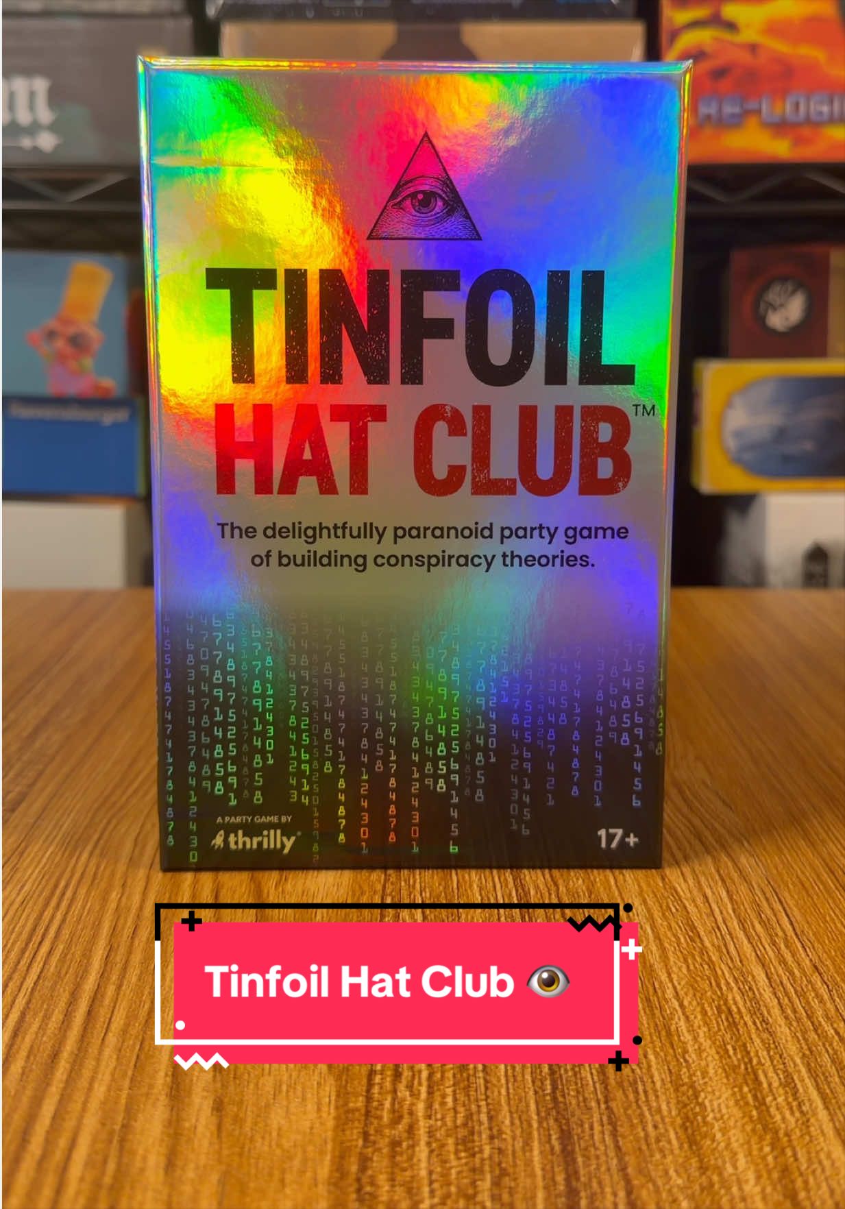 TikTok post by @tiktokboardgames for Thrilly Games. Caption reads: [...] be in bio) This game was provided by....