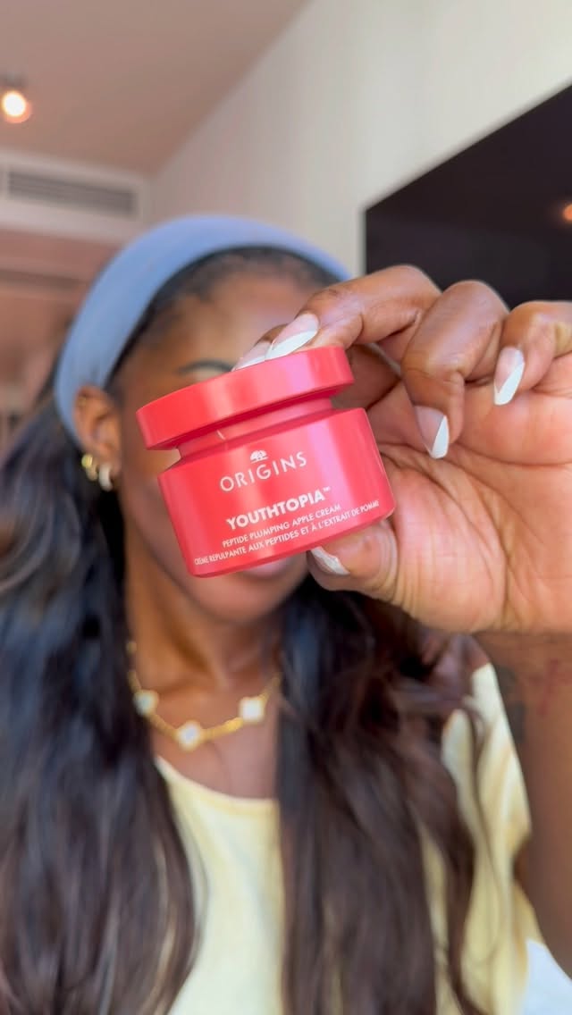 Instagram post by @abakasante for Origins. Caption reads: All my skincare girlies… this ones for you ! 🎀💫....