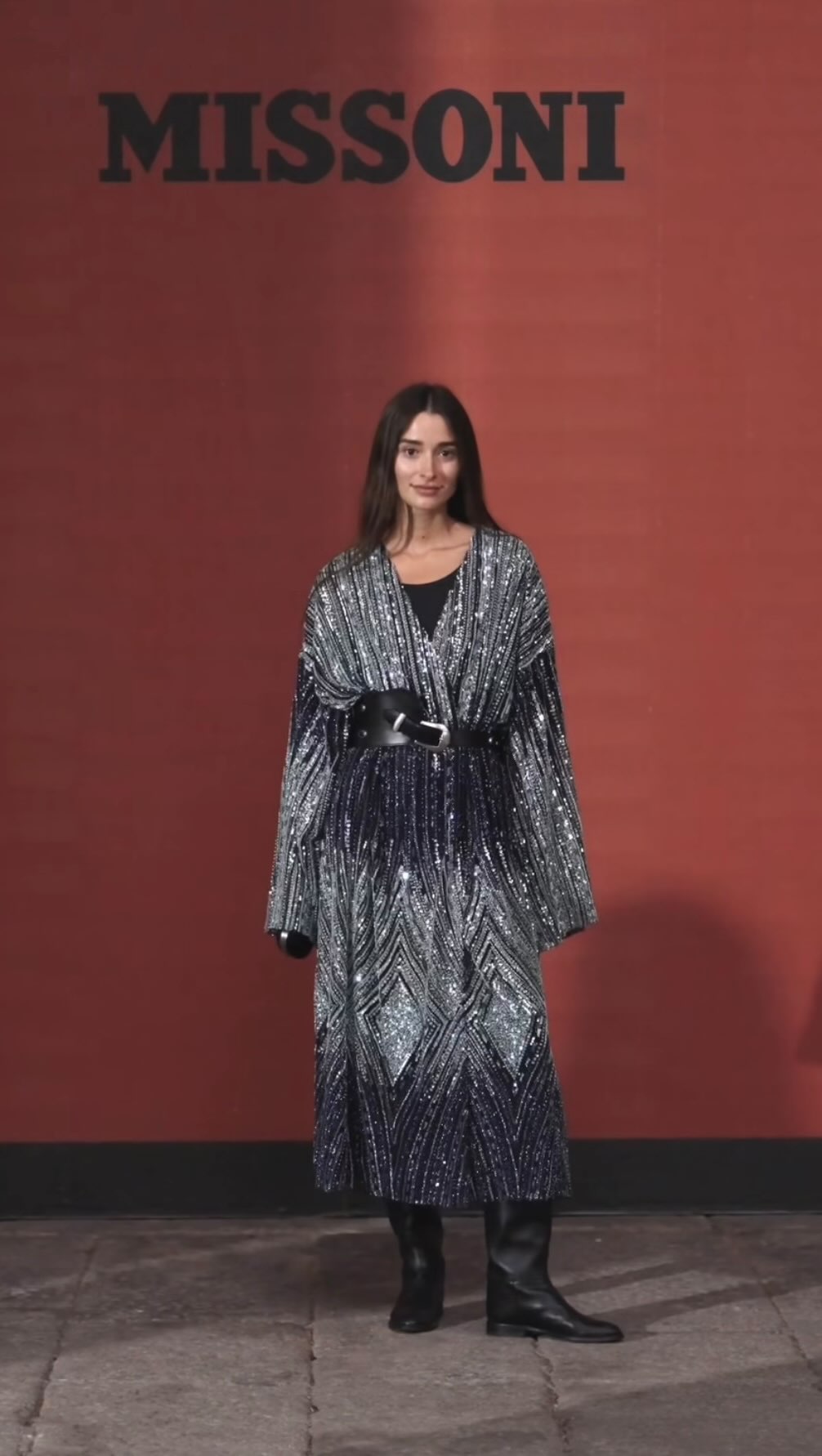 Instagram post by @angelikabambi for Missoni. Caption reads: Thank you, @missoni , for having me at your show....