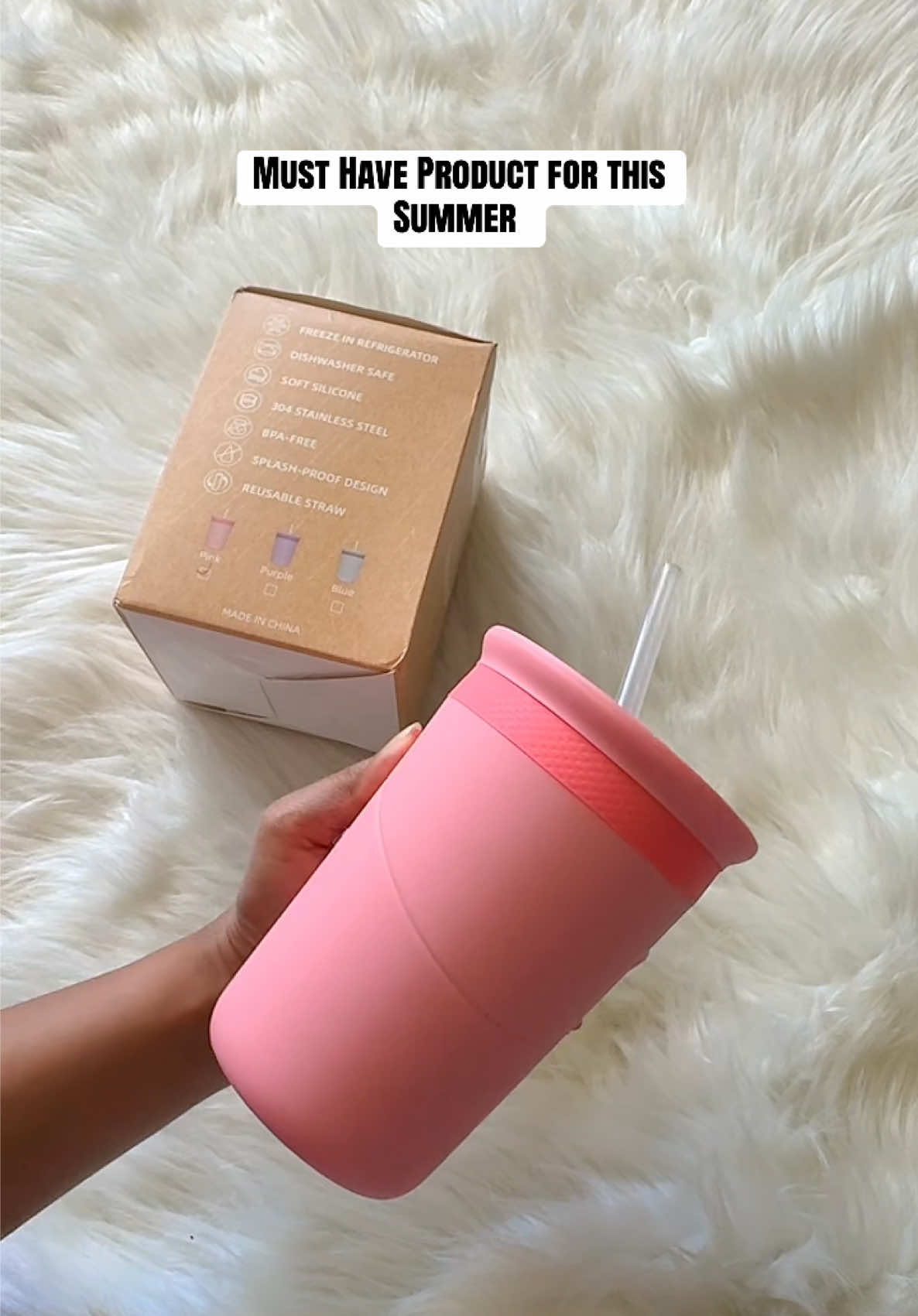 TikTok post by @bishwana1 for SUSTEAS. Caption reads: Susteas chill cup #fyp #summeressentials [...].