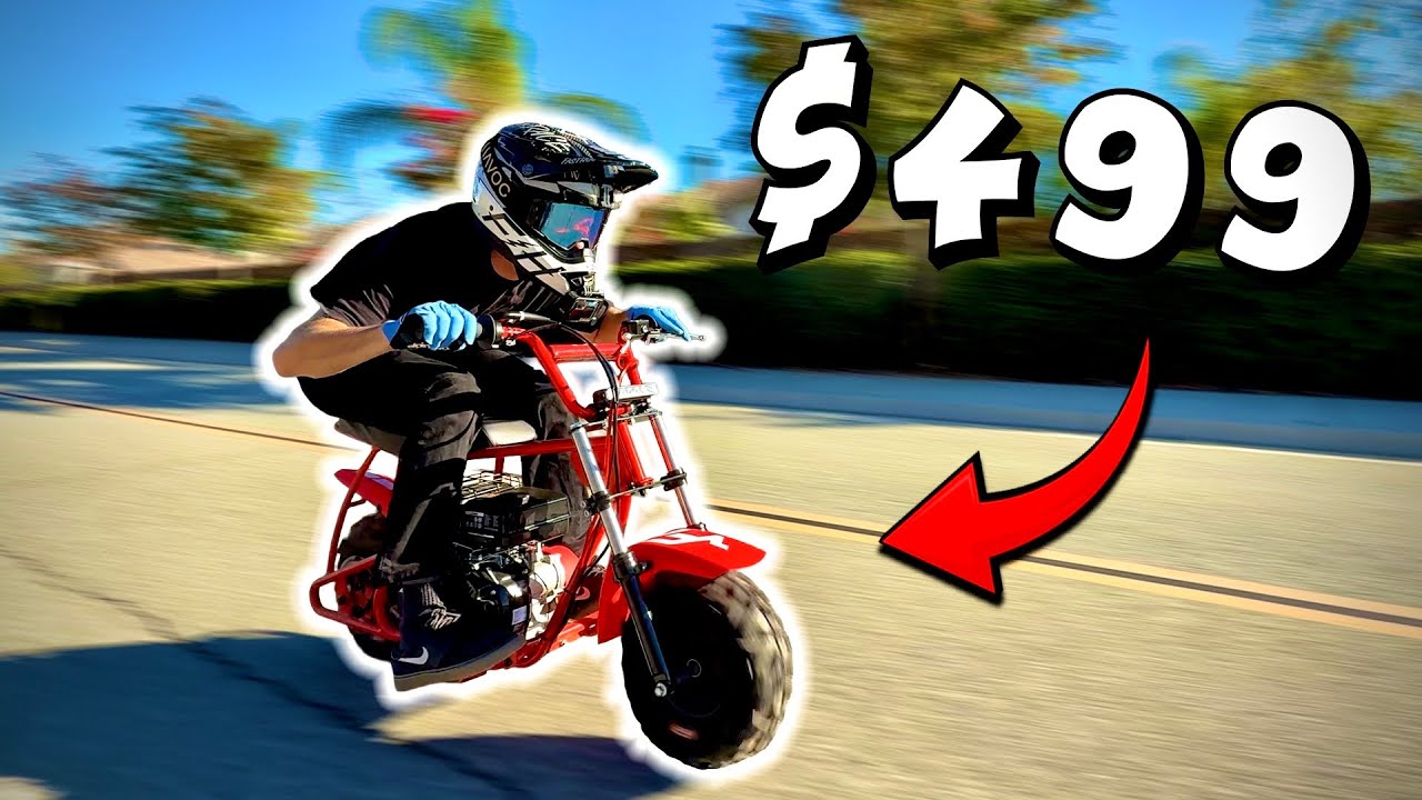 YouTube post by @motomatt224 for Electro & Company. Caption reads: The Fastest Budget Mini Bike 🚀.