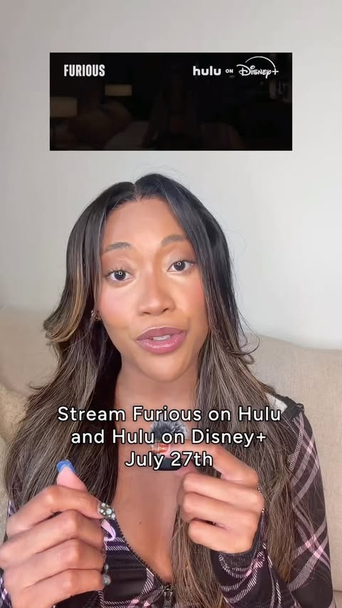 Instagram post by @laurenashleybeck for Disney+. Caption reads: [...] Watch Furious streaming on @hulu and on....