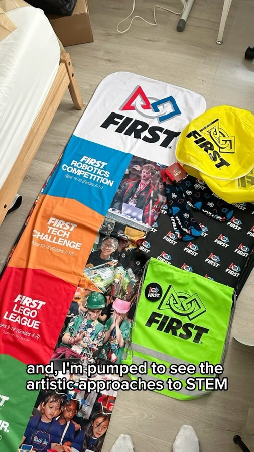 Instagram post by @darrion.nguyen for Qualcomm. Caption reads: Science 🤝 Fashion 🤝 FIRST! Inspired by....