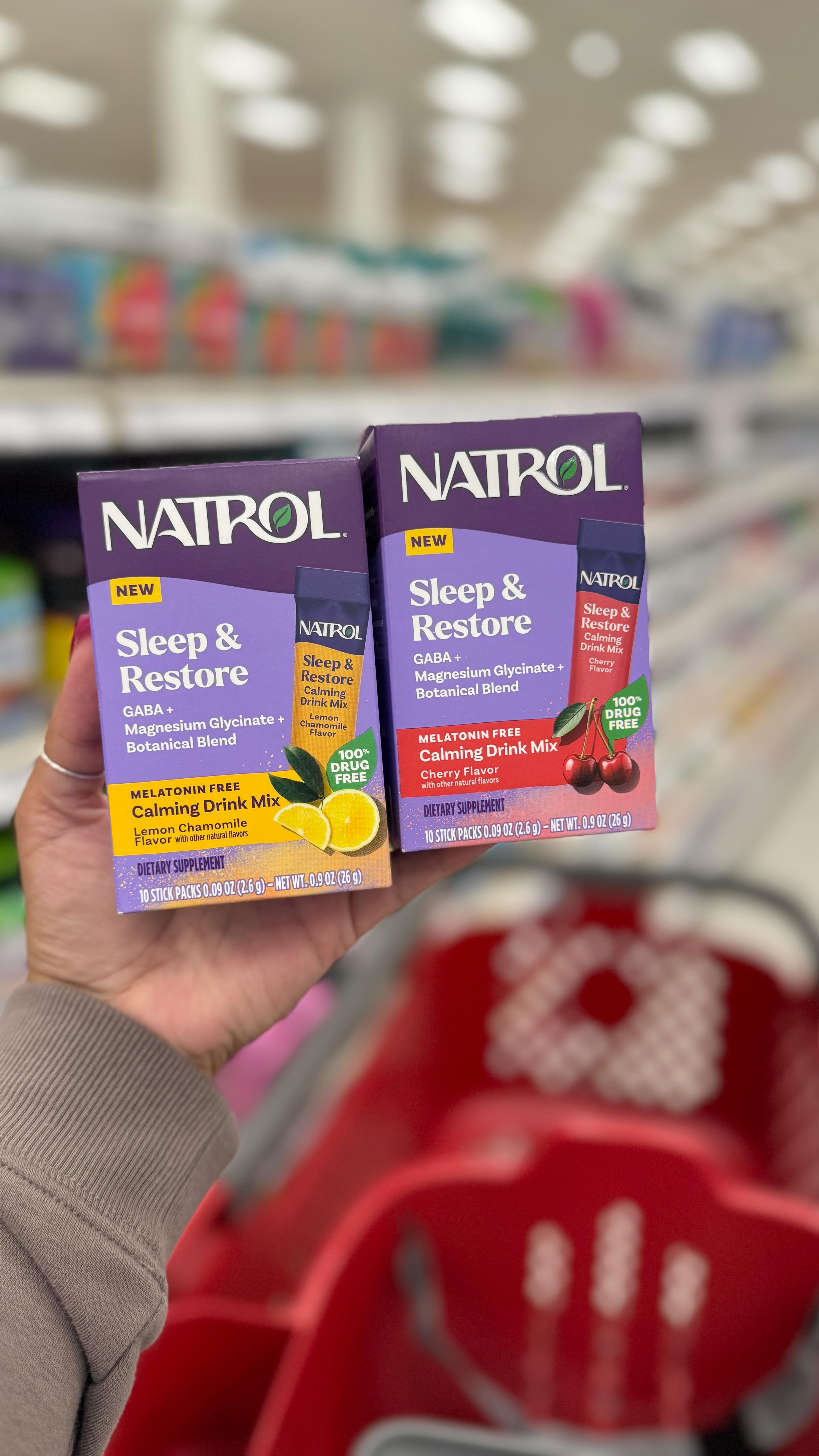 Instagram post by @targetfanatic for Natrol. Caption reads: [...] get a better night’s sleep? Check out....