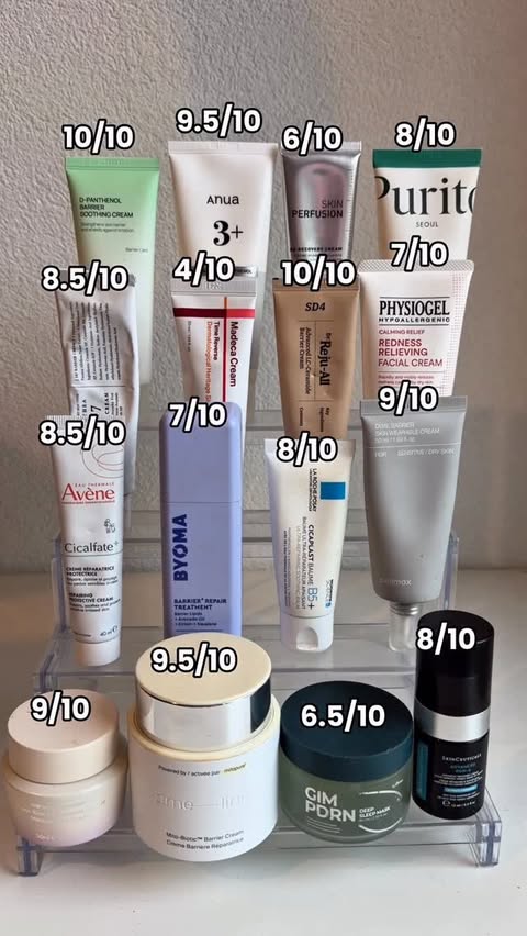 Instagram post by @glowforyourskins for La Roche-Posay. Caption reads: Rating barrier creams (again, because you loved....