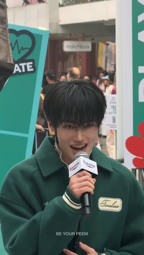 Instagram post by @beyour_peemtanat for Eucerin. Caption reads: (🐻‍❄️🩵)#EucerinXPEEMTANAT​ มา Recap [...].