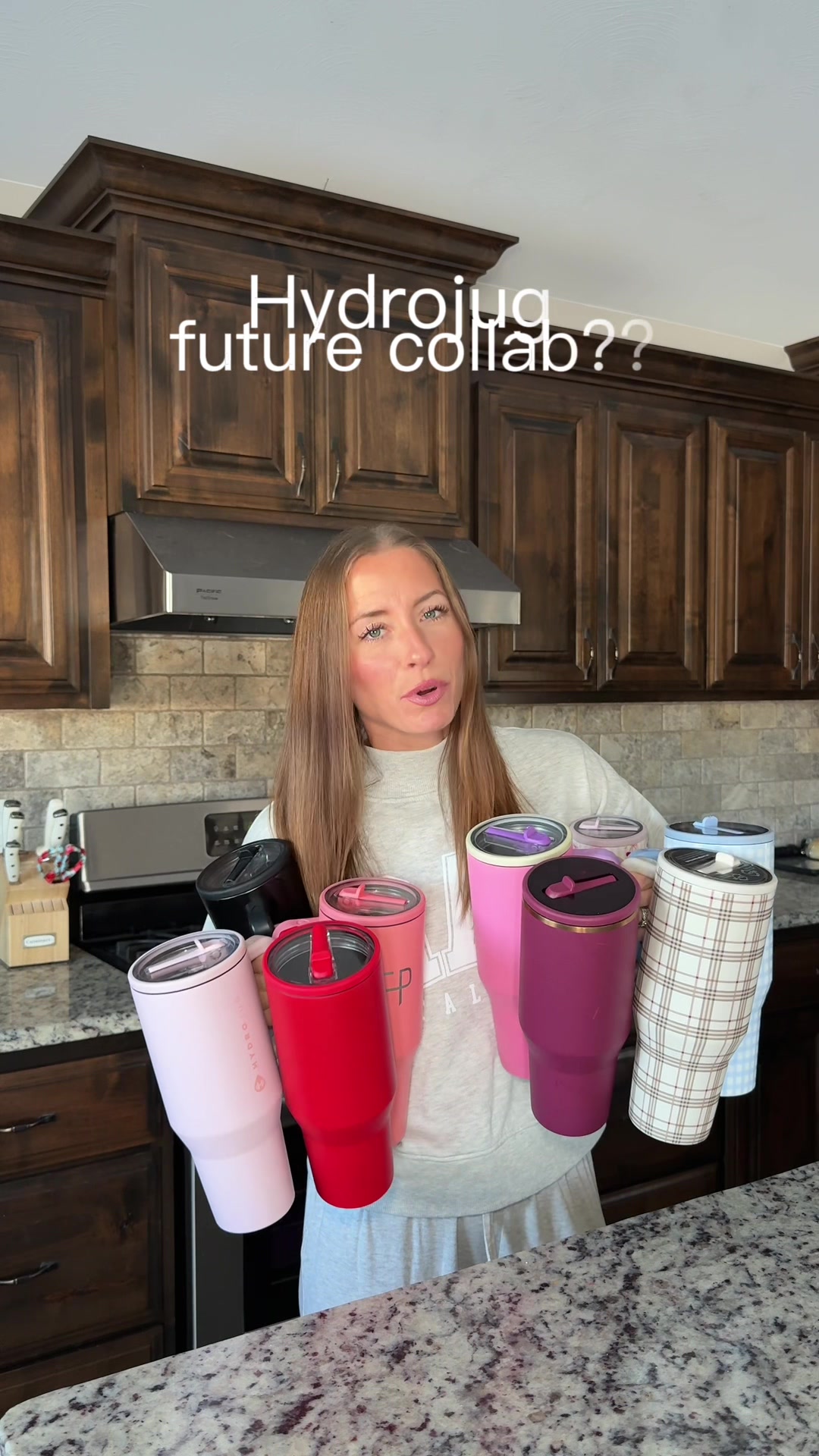 TikTok post by @hollinparkinson for HYDROJUG. Caption reads: @HYDROJUG do I see a collab coming??! I mean at....