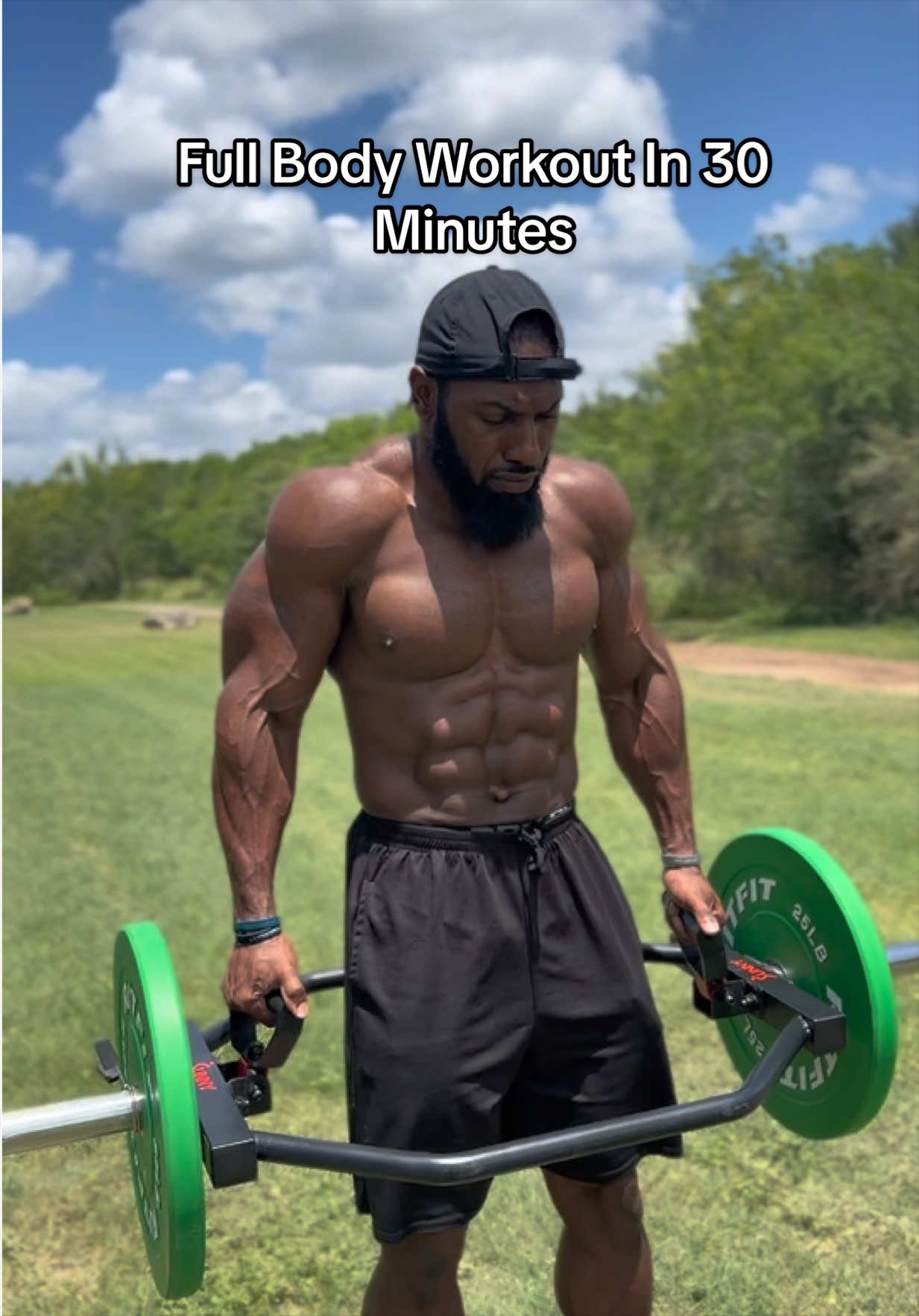 TikTok post by @carlosmurray706 for Sunny Health & Fitness. Caption reads: [...] spending hours in the gym.....
