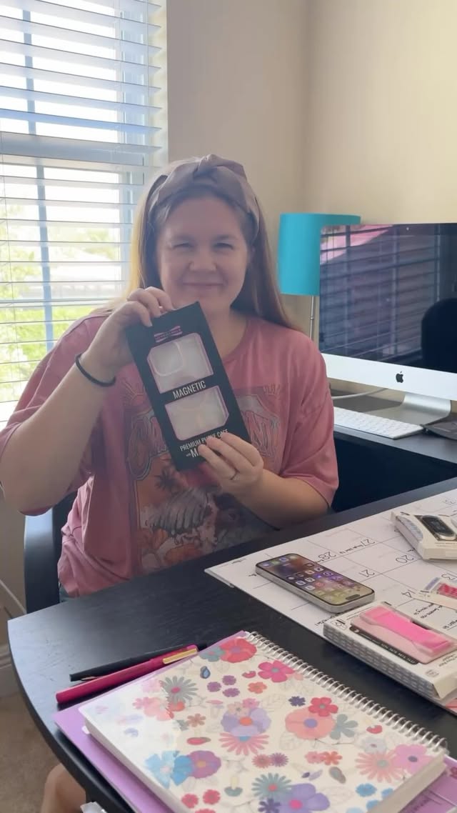 Instagram post by @magicalmomentswithkatie for LOVEHANDLE. Caption reads: Unboxing my new LoveHandle @LoveHandle essentials:....