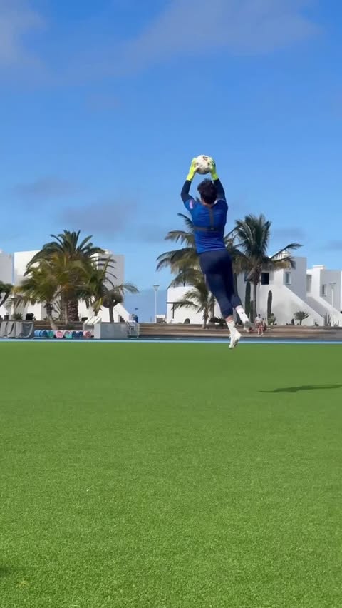 Instagram post by @noahcrispgk1 for T1TAN. Caption reads: Life in Slow Mo 👀⚡️ @t1tan #goalkeepertraining....