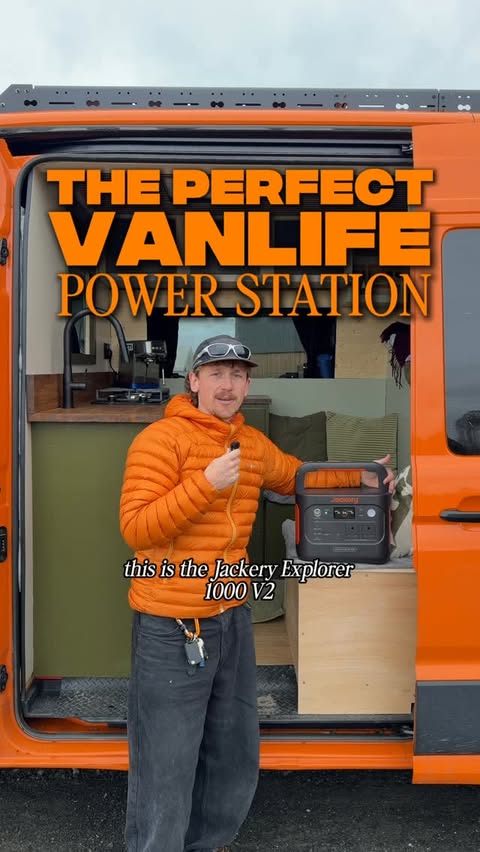 Instagram post by @willem.explores for Jackery. Caption reads: [...] best companion 🔋 

After owning the Jackery....