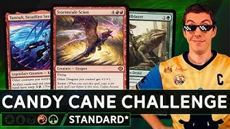 YouTube post by @JimDavisMTG for INTO THE AM. Caption reads: 💪 Challenge Accepted. 💪 - 🔴🟢 - Gruul....