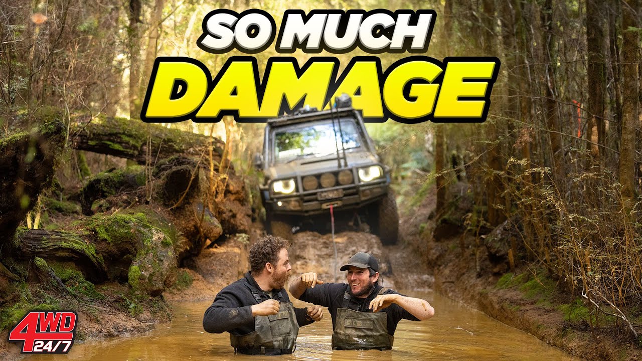 YouTube post by @4WD247 for Dometic. Caption reads: OUR TOUGHEST TASSIE TRIP EVER - What REALLY....