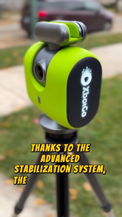 Instagram post by @goksu.chicagoda for XbotGo. Caption reads: [...] in the garden also moves with you! 💃📹....