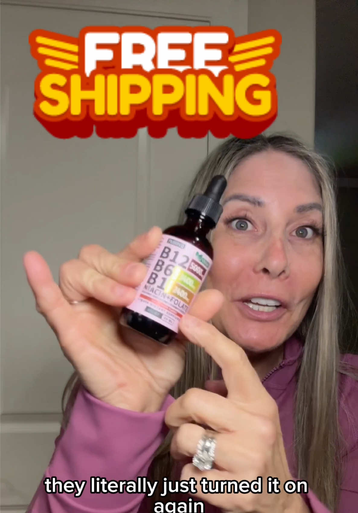 TikTok post by @wellnessbymimi for Nusava. Caption reads: @NusavaOfficial free shipping is back. And the....