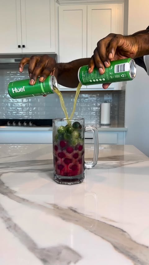 Instagram post by @starboy_camair for Huel. Caption reads: Breaking my fast with greens 🥬

Daily greens are....
