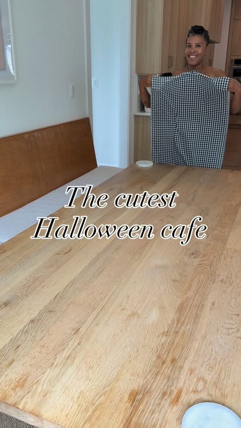 Instagram post by @damasklove for Michaels Stores. Caption reads: [...] cafe for the Halloween season.....