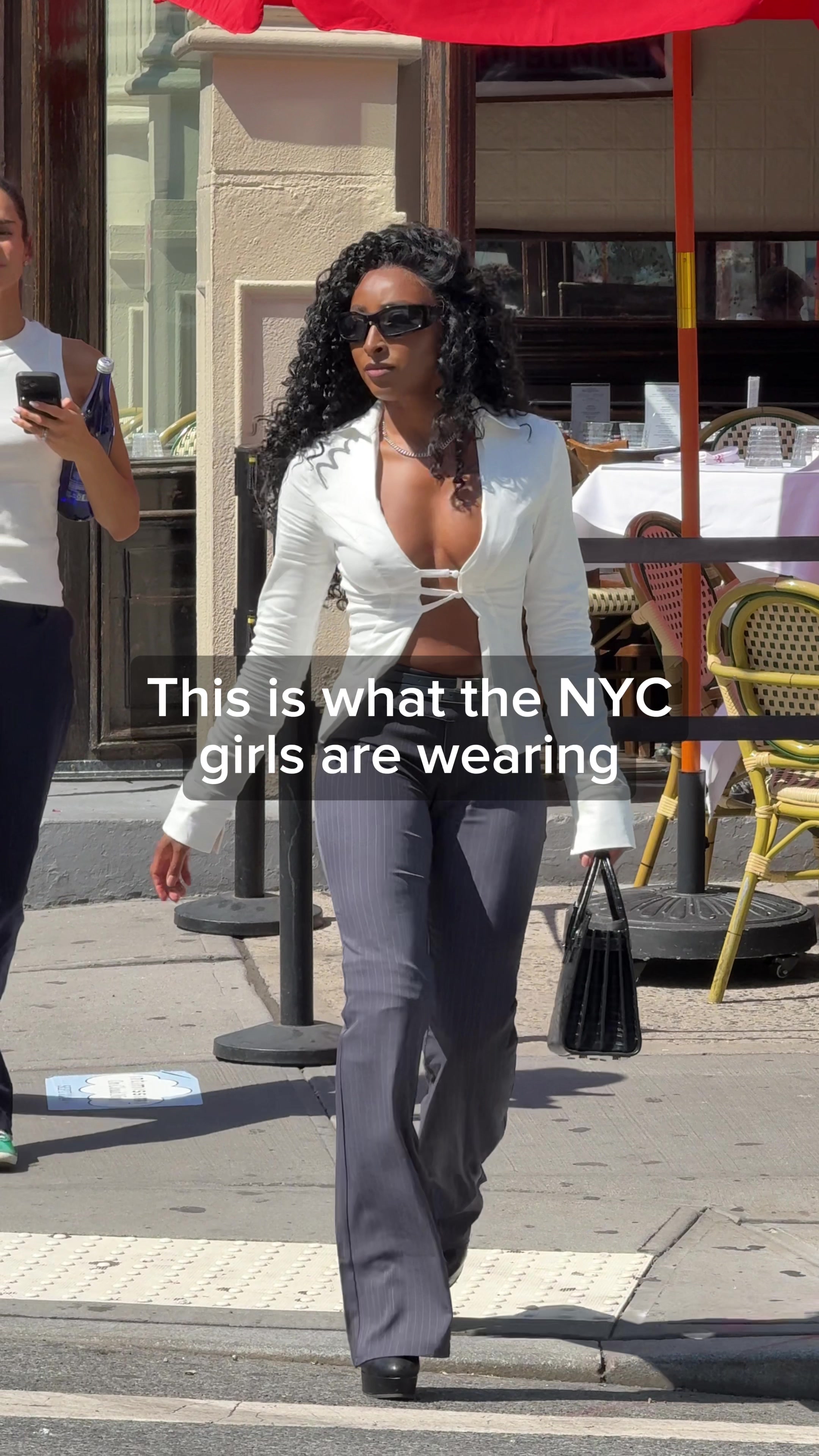 TikTok post by @ootd for Outcast Clothing. Caption reads: Spotted these @Outcast girls all over the NYFW....
