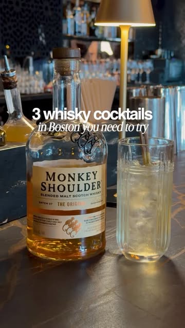 Instagram post by @itscocktailhour_ for Monkey Shoulder. Caption reads: Three stops, three @monkeyshoulder cocktails 🥃....