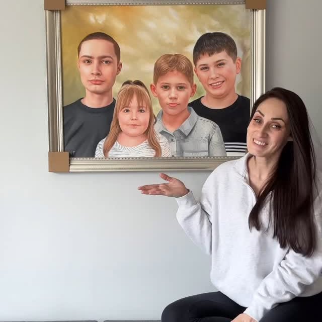 Instagram post by @missjamiekelly for PaintYourLife. Caption reads: I’m genuinely in awe of this hand-painted portrait....