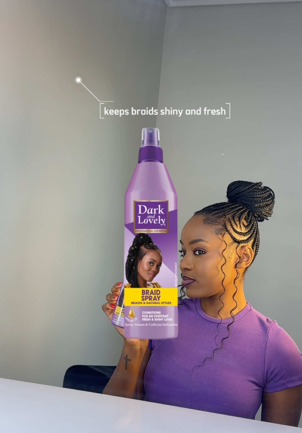 TikTok post by @omolemo_tsk for Dark and Lovely. Caption reads: Braids looking cute but the scalp? Struggling. So....