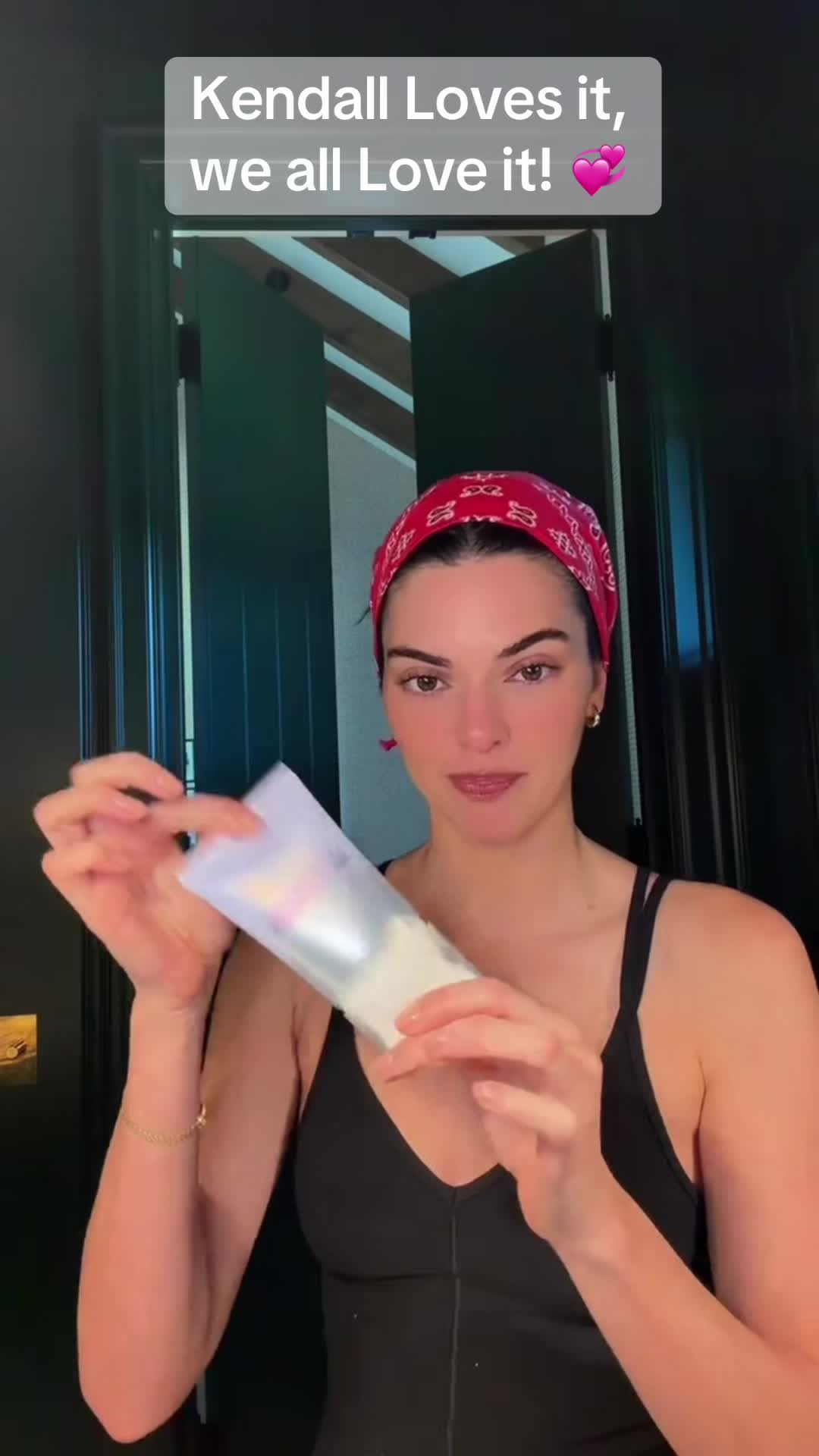 TikTok post by @samsomewhere13 for Anua Store US. Caption reads: #stitch with @Kendall Jenner @Anua Store US....