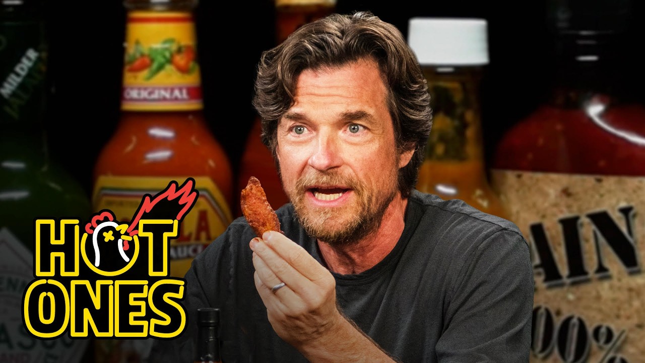 YouTube post by @FirstWeFeast for First We Feast. Caption reads: Jason Bateman Threatens to Turn Into Teen Wolf....