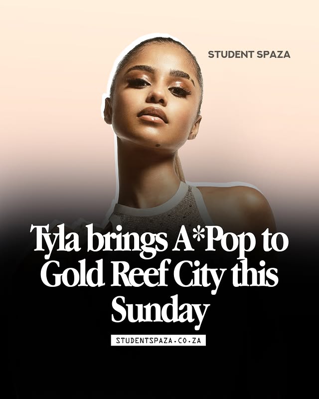 Instagram post by @studentspaza for Absa Group. Caption reads: South African singer #Tyla is bringing her A*POP....