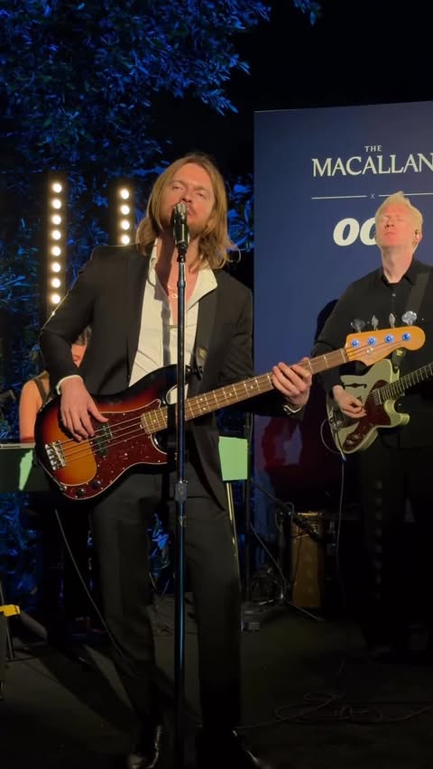 Instagram post by @finneas for Hollywood Reporter. Caption reads: [...] Thanks for having me @the_macallan....