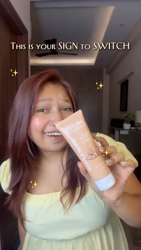 Instagram post by @sweeety__yy_ for Jovees Herbal. Caption reads: Comment link 🌸 #reels #instagram #trending #ad.