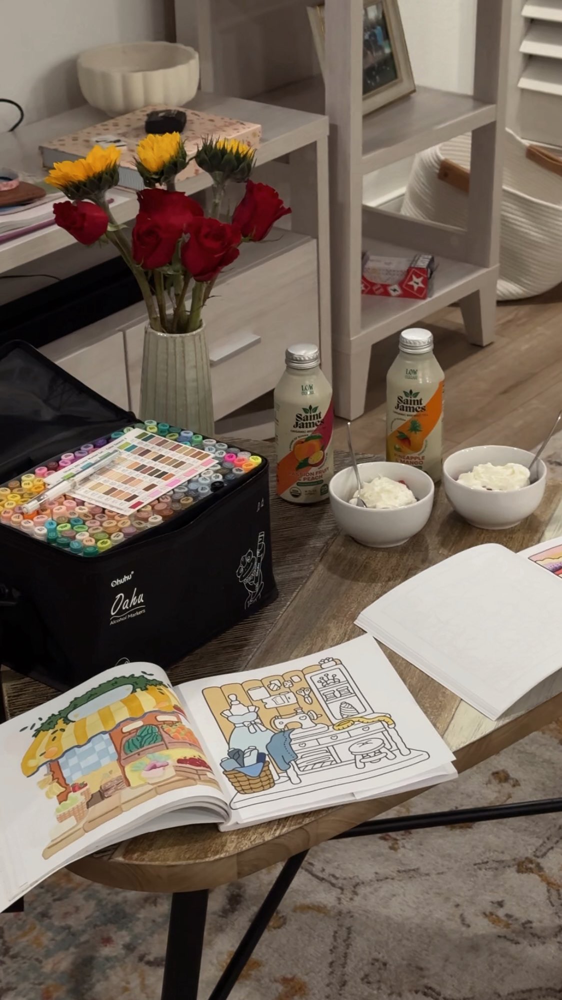 Instagram post by @nattyy_b for Saint James Iced Tea. Caption reads: Petition to keep the weekdays fun (no matter how....