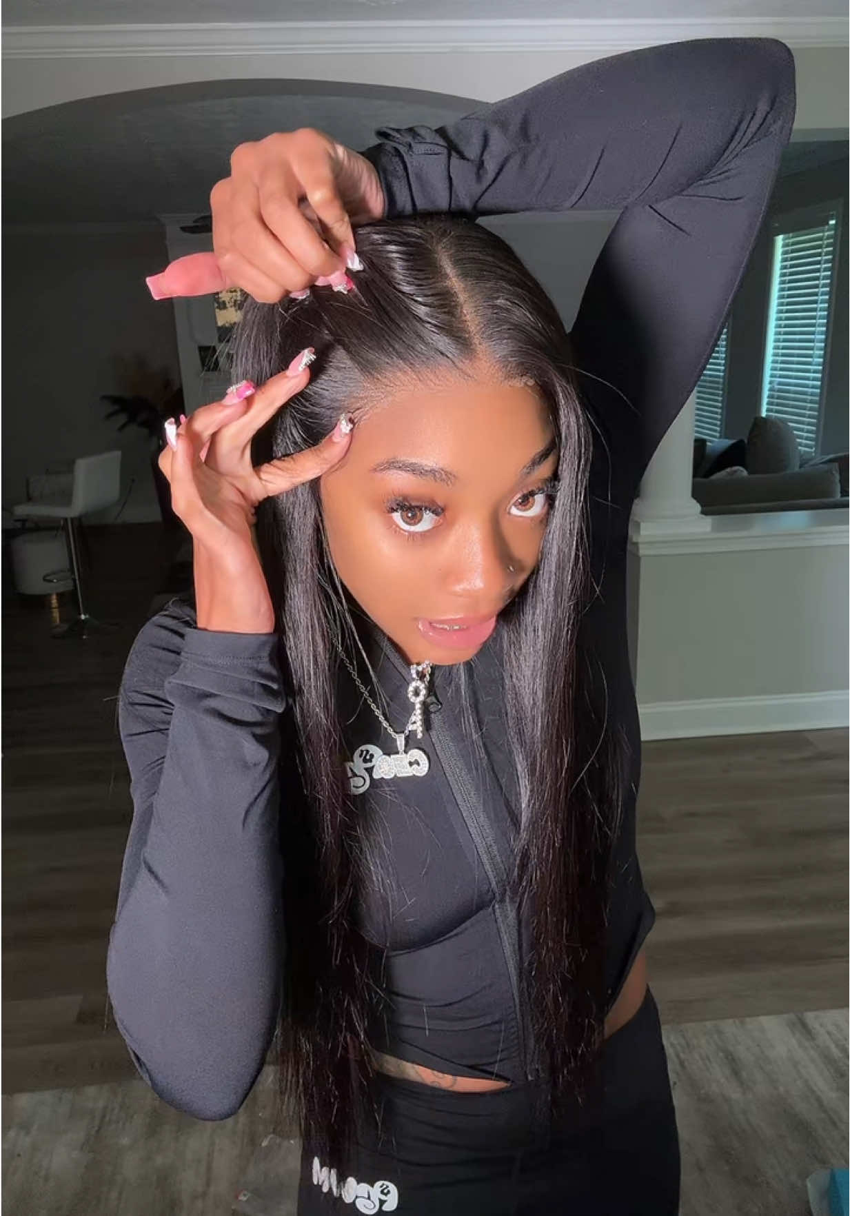 TikTok post by @_keeyah.xo for Morefacewig. Caption reads: LET ME PUT YALL ON 🔥🔥🔥@morefacewig.com....