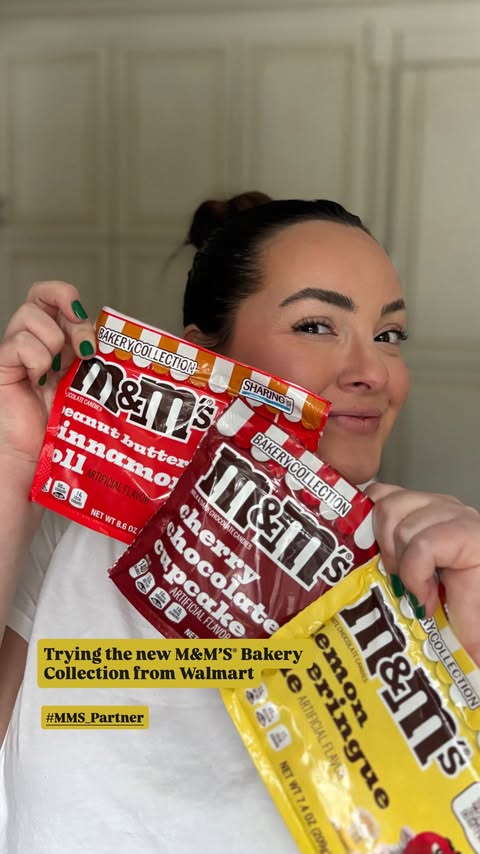Instagram post by @kerralynnlooks for M&M’S. Caption reads: #MMS_Partner New M&M’S® Bakery Flavors just [...].