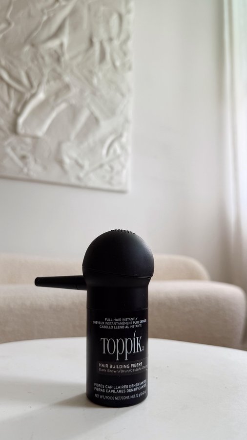 Instagram post by @dileinybaron for Toppik. Caption reads: #AD Half-up styles used to show my thinning spots....