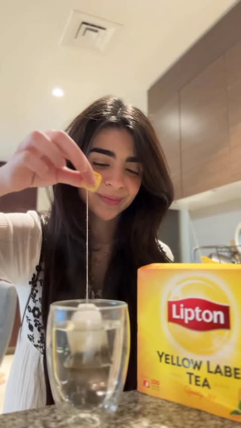 Instagram post by @hanen for Noon. Caption reads: [...] perfect, it’s Lipton Available now on Noon,....
