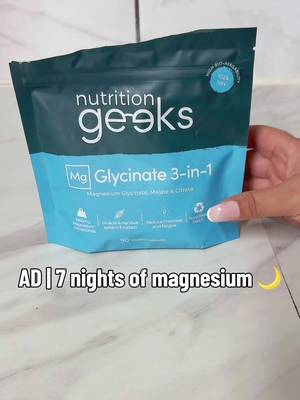 TikTok post by @sidiqahy for Nutrition Geeks. Caption reads: AD 💙 Gifted by @nutritiongeeksofficial | My....