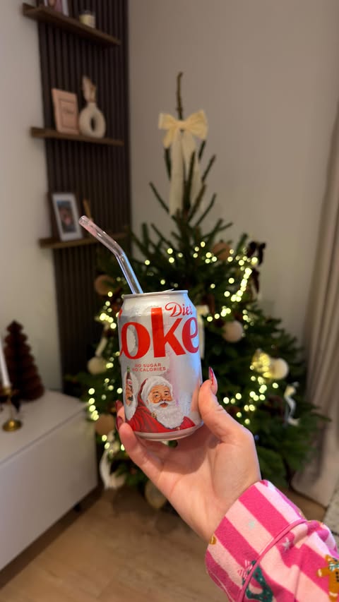 Instagram post by @zoeilanahill for Diet Coke. Caption reads: Winters day at home with Diet Coke 🥤🫧....