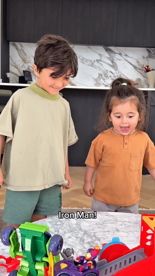 Instagram post by @sarahmariefahd for The Connect Agency. Caption reads: New Iron Man & His Amazing Friends toy sets are....