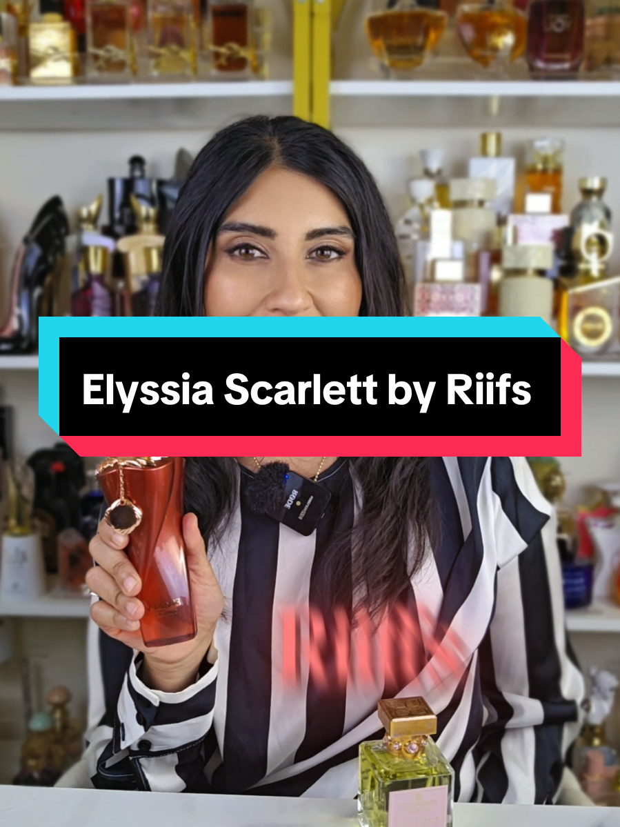 TikTok post by @noraknowsbeauty for Beauty House. Caption reads: [...] Scarlett by Riifs @Riiffs Parfums....