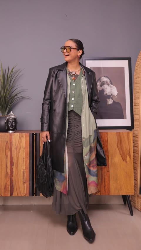 Instagram post by @sapnaraich for Pantaloons. Caption reads: Winter styling doesn’t have to be complicated.....