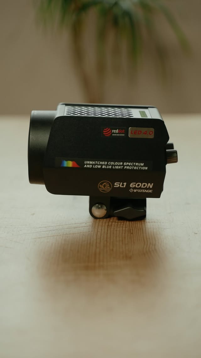 Instagram post by @danielgrindrod for iFootage. Caption reads: This is the SL1 60DN from iFootage 💡 It’s 60w &....