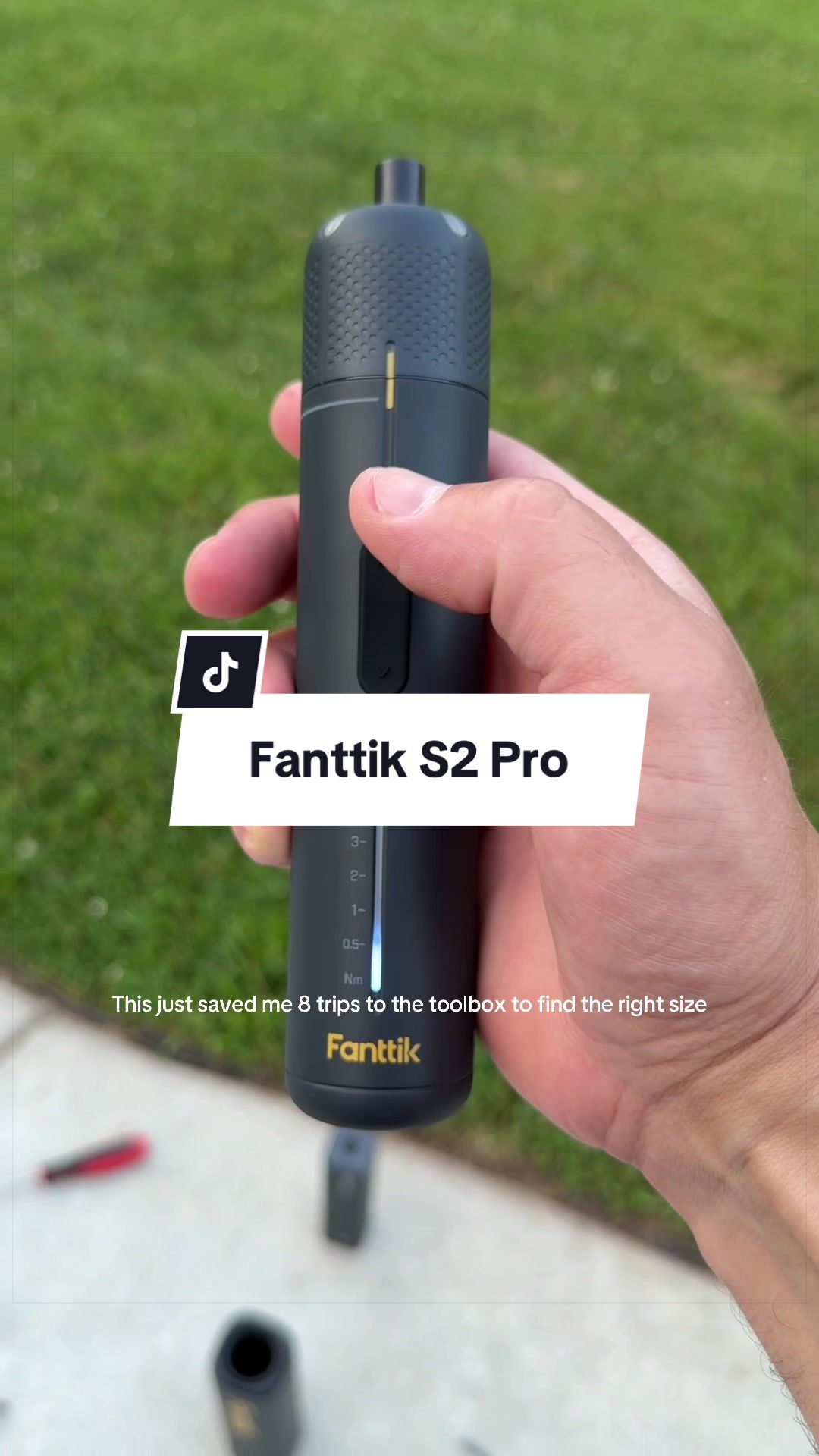 TikTok post by @megbarnette for Fanttik. Caption reads: [...] #summerwins #diyproject #multitool @Fanttik.