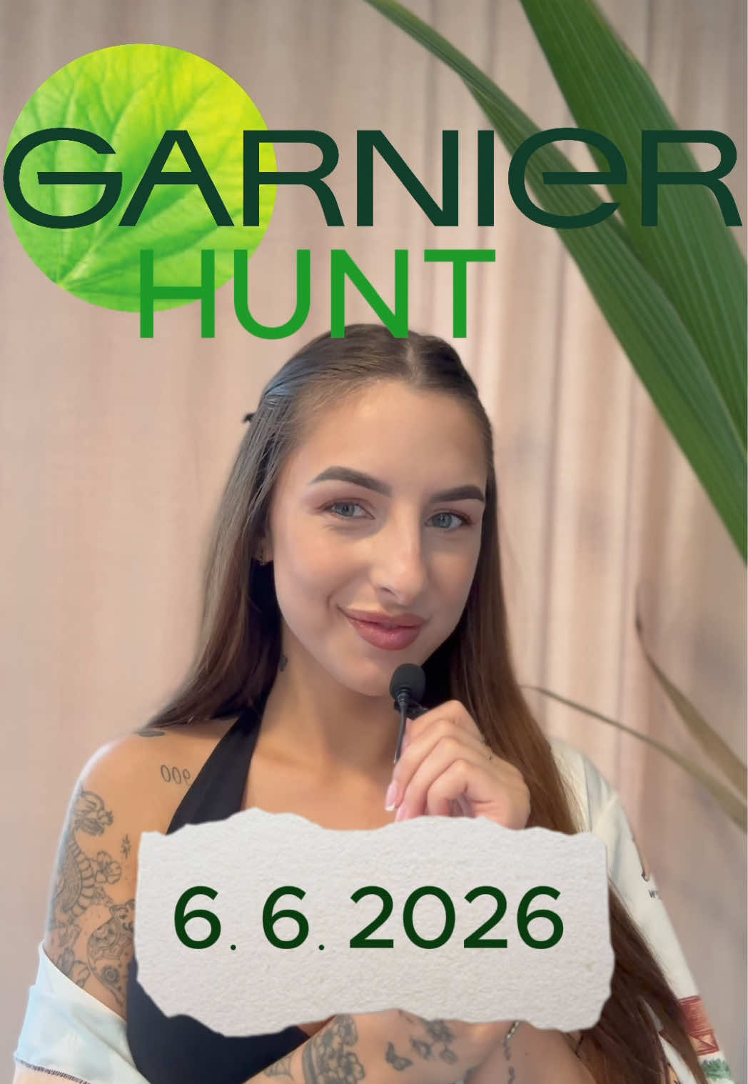 TikTok post by @romanaolah for Garnier CZ/SK. Caption reads: Budeš ready 6.6.???🎉❤️ @garnier_czsk #garnier....