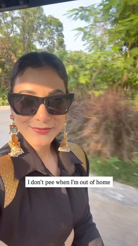Instagram post by @nihiraaggarwal for Pee Safe. Caption reads: And also drink less water 😢

Pee safe mini vlog....