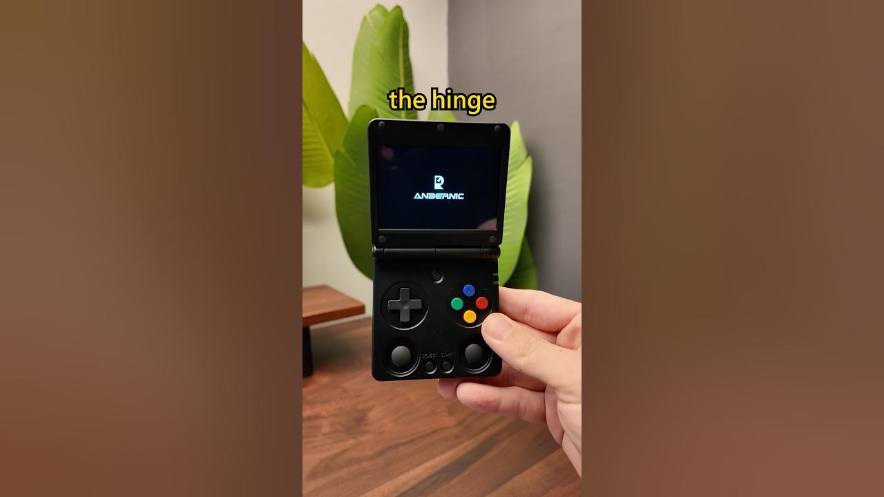 YouTube post by @DaveyG for LITNXT. Caption reads: IS The Anbernic RG 34XXSP A Real GBA SP....